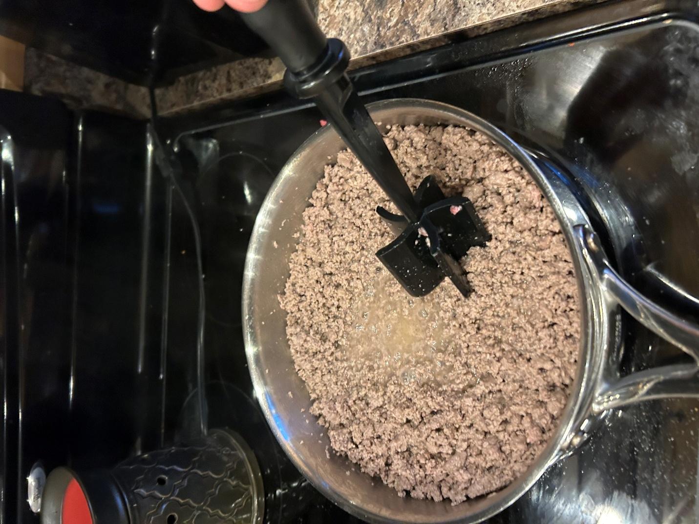 Browning the ground beef